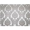 Russo Tessuti Tessuto Tappezzeria Broccato Raso Damascato MEDAGLIONI Giglio Classico 270x280cm-Cappuccino