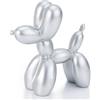 AMOIENSIS - Statuetta decorativa a forma di cane palloncino, 10,2 cm, divertente decorazione per la casa, grazioso soprammobile per mensole misura: S, colore: argento