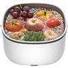 Generic Lavatrice elettrica per frutta e verdura, macchina portatile con cestello a doppio strato e fori di drenaggio, purificatore vegetale wireless per la pulizia dei prodotti