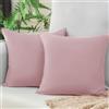 Vielit Federa per cuscino per divano, 40 x 40 cm, colore rosa, morbida, 40 x 40 cm, set da 2 federe in microfibra, 40 x 40 cm, con certificato ecologico, resistente ipoallergenico
