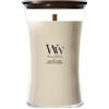 WoodWick | Candela grande | Patchouli Crème | Ottimo regalo per donne
