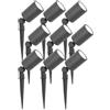Ledvion 9 pezzi Faretti Esterno Lampade IP65 3W 6500K GU10 picchetto