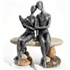 Kityemo Scultura coppia con libro in resina, soprammobile moderno