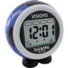 VISIOYO Sveglia Parlante Italiano con Annuncio Automatico - Orologio Digitale da Tavolo a Forma di Pallone per Anziani e Non Vedenti, con Funzione Vocale (Blu)