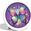 CQHK Diamond Painting Farfalla con Cornice Rotonda, Pittura con Diamanti DIY, Kit Completo Diamond Painting Bambini, Quadri con Brillantini da Attaccare, Decorazione da Parete per la Casa e Hobby Creativi