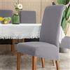 Chickwin Coprisedie XL con Schienale 1 2 4 6 Pezzi, Plaid Jacquard Coprisedia Elasticizzato Fodere per Sedie Impermeabile Fodere Coprisedia per Sala da Pranzo Wedding (6 Pezzi,Grigio Chiaro)