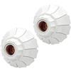 CILIA Portalampade Supporto per lampadina a Sospensione E27 110V/220V Intaglio a Petali Montaggio Rotondo Semplice per Casa e Ufficio Industriale - 2PZ Bianco