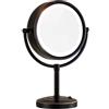 Generic Specchio Cosmetico LED Rotondo da Tavolo, Specchio Trucco E Rasatura con Ingrandimento 1X 3X 5X 7X 10X, Base Regolabile, Specchio Illuminato per Make-Up E Routine Bellezza