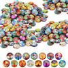 Nenull 100 pietre colorate 12 mm in vetro per mosaico, per fai da te, pietre portafortuna, pietre decorative, cabochon, per ciondoli fai da te (albero della vita)