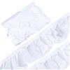 letsinstyle 5 Yards di Passamaneria Plissettata in Raso Bianco, Nastri con Bordo Arricciato da 3.35 Pollice, Bordature per Abiti in Tessuto, Applicazioni Ricamate, Decorazioni per Feste Nuziali