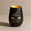 Wanapix | Portacandele inciso | Vetro personalizzato | Candela inclusa | Lampada a candela regalo originale | Disponibile in bianco o nero | Personalizzato al 100%