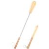 UPTALY 1 spazzola extra lunga in nylon da 61 cm, 1 spazzola sottile per bottiglie da 32 cm, testa a gomito, manico in legno di faggio, con asta in acciaio inossidabile da 9 mm, per bottiglie alte