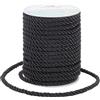 PH PandaHall 20m Corda Nylon Intrecciato 5mm Cordino Decorativo Ritorto, Nero Corda Decorativa per Fermatende Tappezzeria Cordino d'onore Ghirlanda Natalizia Maniglie per Borse