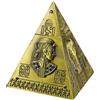 Alide Salvadanaio creativo a forma di piramide, contenitore per soldi, statua in metallo della piramide egizia, scatola per il risparmio di monete retrò 11x11x14,5 cm