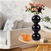 Umllpet Vaso a bolle nero, piccolo vaso in vetro per erba della pampa, moderno vaso in vetro per decorazione da tavolo, vaso per fiori, vaso a sfera in vetro idroponico, vaso decorativo per soggiorno