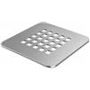 FLUVIA Griglia di scarico per doccia quadrata, 125 x 125 mm, in acciaio inox FLUVIA (acciaio inox spazzolato)