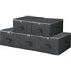 PaxCulina Scatole Portaoggetti 30L, Contenitori Pieghevoli per Vestiti e Coperte | Set 5 pezzi con coperchio, organizer armadio 40x30x25 cm in tessuto non tessuto con maniglie per camera e sott letto