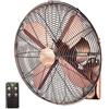 Generic Ventilatore oscillante da parete, in metallo, design industriale retrò, con telecomando, 3 impostazioni di velocità, 3 modalità, funzionamento silenzioso per casa e ufficio