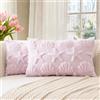 Artscope 2 Pezzi Stella del Mare e Conchiglie Federe in Lana Corta Velluto Copricuscini Morbido Decorativo Fodere per Cuscino Vacanza Stile per Divano Camera da Letto Rosa 30x50 cm