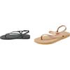 Havaianas Infradito Nero 35/36 EU + Sandali Oro Rosa 35/36 EU