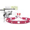 Ganzoo collare da collo per cane con ceramica EM, paracord 550 intrecciato, perline decorative e tubi EM pipes integrati nel mesh, taglia XS 26-32 cm, regolabile con bottone e fermacorda, anemone