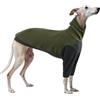 PUMYPOREITY Cappottino Pile Whippet, Felpa Whippet Pullover Levrieri Italiani Invernale Vestito Whippet Tuta Antivento Abbigliamento levriero Italiano Pullover per Cani Piccoli(Verde militare, XS)