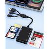 ROCKETEK USB-A/USB-C/Lightning Lettore di Smart Card ID Bank SIM Chip SD Adattatore