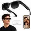 pmstuy AI Smart Glasses Occhiali Smart Fotocamera 8MP Video 1080P EIS Bluetooth