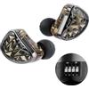 Linsoul KZ AS24 PRO 12BA Controllers, IEM HiFi sintonizzabili, cuffie con cavo staccabile 0,78mm incassato a 2 pin placcato in argento per il musicista audiofilo (Sintonizzabile, con microfono)