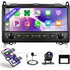 Rimoody 4G+64G Android Autoradio per Mercedes Benz A/B Class W169 W245 B200 W639 Vito Viano W906 Sprinter Wireless Carplay Android Auto 9.3 Touchscreen GPS WiFi Bluetooth FM/RDS Telecamera Posteriore