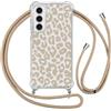 Ciciber Ttusy Custodia per Samsung Galaxy S22 Plus con cordino trasparente, motivo leopardato, custodia protettiva in morbido silicone TPU, con cordino per appendere la collana 06