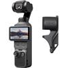 DJI Osmo Pocket 4 - Telecamera vlog gimbal tascabile, CMOS da 1 pollice e 4K/240 fps, stabilizzazione a 3 assi, zoom 2 × senza perdita, gamma dinamica a 14 livelli per vlogging, selfie e viaggi