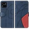 KKEIKO Cover Compatibile con Xiaomi Redmi 10C, Custodia in PU Pelle per Xiaomi Redmi 10C, Portafoglio Cover a Libro con Slot per Carte, Blu