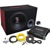Ground Zero GZ BASS Kit 12.300X-II + cavo - Subwoofer attivo 30 cm con 300 Watt (RMS: 200 Watt)