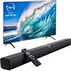 HoYLluDLL Bluetooth Soundbar per TV, 32 Inch Staccabile 2 in 1 Sound Bar per Televisore con Audio Potente, Altoparlanti per TV per Home Theater Audio, 2.0 canali con OPT/ARC/AUX, 1pcs