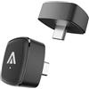 KIMQIS Adattatore wireless CarPlay e Android Auto 2 in 1, mini dongle USB C per auto cablate di fabbrica (2016+), adattatore wireless per auto plug & play con guscio in lega di alluminio, converte da cablato