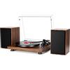 Mersoco HiFi - Giradischi Bluetooth USB, giradischi con altoparlante, impianto stereo compatto e contrappeso regolabile, uscita RCA