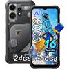 Blackview OSCALMARINE 3 Rugged Smartphone Android 16, 24GB+256GB/2TB Telefono Indistruttibile 4G, Fotocamera AI 16MP+13MP, 5000mAh, 6.56 HD+ 90Hz Cellulari Resistente IP68/IP69K,NFC/OTG/GPS/FM/Gemini AI, Nero