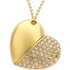 FeliSun 64GB Chiavetta USB Cuore di Cristallo USB3.0 Flash Drive Memoria Flash Pendrive USB Stick Pennetta USB Archiviazione Dati Esterna per PC, Laptop, TV (64GB, Oro)