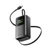 sharge 45W Fast Charging Power Bank,10000mAh USB-C retrattile integrato | display intelligente e ricarica rapida da 45W per iPhone 17/16, iPad