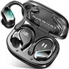 Rulefiss Cuffie Bluetooth Sport, 75 Ore Auricolari Bluetooth 5.4 con 4 ENC Mics, Stereo Cuffie Wireless Antirumore, IP7 Impermeabili Cuffiette Bluetooth con Display LED, Cuffie Senza Filo per Palestra/Running
