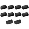 sourcing map Sourcingmap, 10 protezioni antipolvere in silicone per porte VGA, per DB9, RS232, 15 x 7 mm, colore: nero