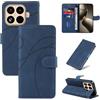 LACAE Cover a Libro per Xiaomi 17T 5G | Custodia Flip in Pelle PU, Porta Carte, Chiusura Magnetica, Funzione Supporto, Case, Blue