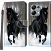 Haninsuze Cover per Xiaomi Redmi Note 13 Pro 4G, Portafoglio PU Pelle, Cavallo | Interno TPU Antiurto, Anti-Graffio, Fessura per Schede, Supporto Stand, Design Libro, Flip
