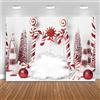 Hnmdmyi 2.1x1.5m Sfondo Natale Rosso Natale Candy Cane Fotografia Sfondo Baby Shower Ritratto Neonato Servizio fotografico Inverno Vacanze Capodanno Decorazioni per feste natalizie Photo Booth Props