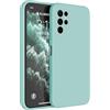 HAFFAN Custodia in Silicone TPU Compatibile con Samsung Galaxy S22 Ultra (6.8 inches), Cover Case Protettiva per Cellulare - Ciano chiaro