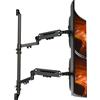 PUTORSEN Supporto da parete per doppio monitor 17-40, bracci a molla a gas, nero | Bracci a molla a gas fino a 12 kg, palo extra alto, movimento completo e VESA 75/100