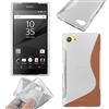 ebestStar - Cover Compatibile con Sony Xperia Z5 Compact Custodia Protezione S-Line Design Silicone Gel TPU Morbida e Sottile, Trasparente [Apparecchio: 127 x 65 x 8.9mm, 4.6'']