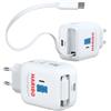 DCHK Haribo Caricatore USB C 30W Retrattile, Alimentatore Rapido Tipo C, Compatibile con iPhone 16/15, Caricatore per iPhone, Blu