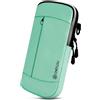 ONEFLOW Urban Sling - Custodia a tracolla per OnePlus Nord 6, custodia da cintura e bracciale, combinata con portafoglio, per uomo e donna, verde menta
